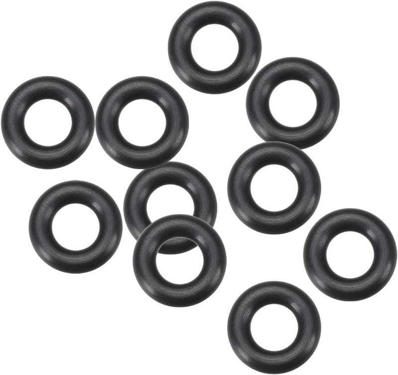 sourcing map Fluorgumi O-gyűrű tömítés fekete 6x13x3,5mm 10db