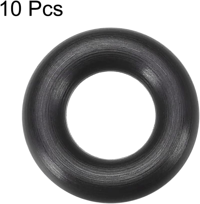 sourcing map Fluorgumi O-gyűrű tömítés fekete 6x13x3,5mm 10db