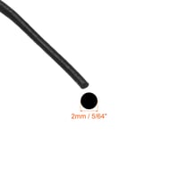sourcing map Gumová penová tesniaca páska 2 mm priemer x 8 m dlhá Okrúhla EPDM guma Odolná voči poveternostným vplyvom Tesnenie pre domácich majstrov 2