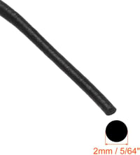 sourcing map Gumi Habszivacs Tömítőszalag 2 mm Átmérő x 8 m Hosszú Kerek EPDM Gumi Időjárásálló Tömítés Barkács Otthon 2
