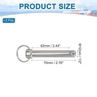 sourcing map Gyorsoldó Csap 12mm Csónak Bimini Felszerelés Karbon Acél 2db 2