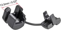 sourcing map Kerek Kábelvezető Grommet 6.4-7.6mm Fekete 17db 2