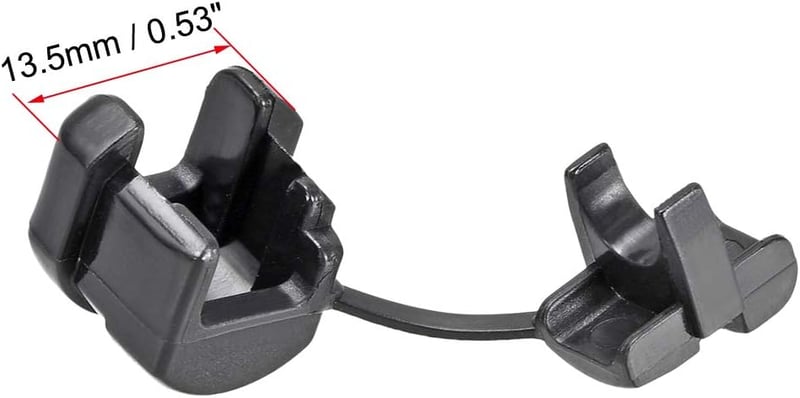 sourcing map Kerek Kábelvezető Grommet 6.4-7.6mm Fekete 17db
