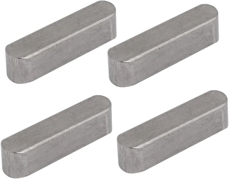 sourcing map Kulcskarika Rozsdamentes Acél 20x5x5mm 4db