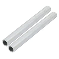 sourcing map Cijevna Niple Navoj M12 120 mm Šuplji Popravak Dio Cink Legura Srebrni 2 Komada Set DIY Rasvjeta 1