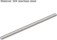 sourcing map M10x200mm Teljes Menetes Rozsdamentes Acél Rúd Jobb Menet - M10 x 200mm 4