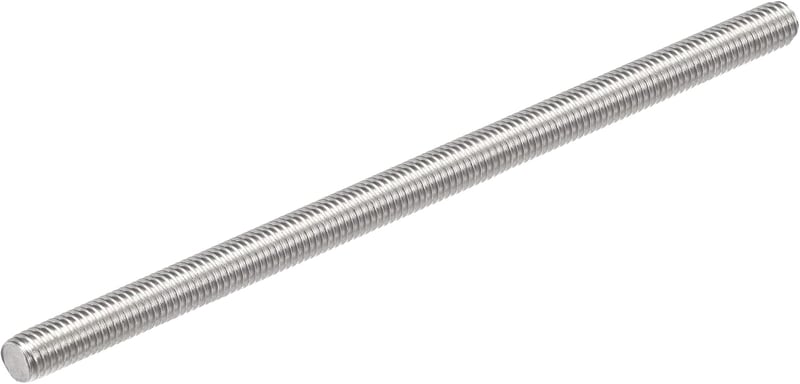 sourcing map M10x200mm Teljes Menetes Rozsdamentes Acél Rúd Jobb Menet - M10 x 200mm
