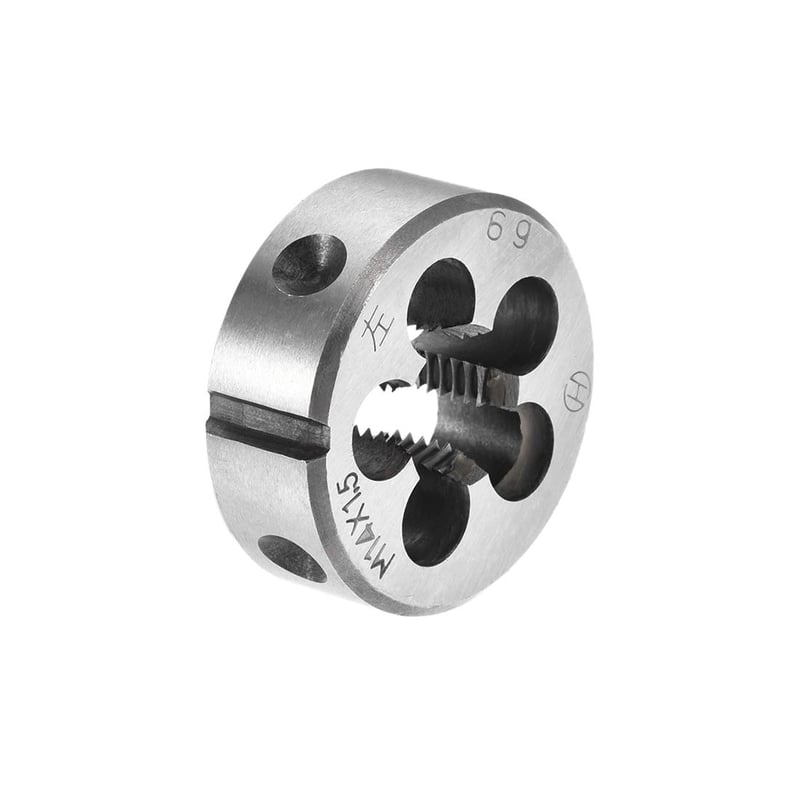 sourcing map M14x1,5 metrické okrúhle závitové očko s ľavým závitom, oceľ - M14 x 1,5