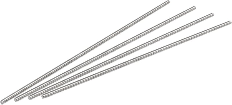 sourcing map M4x200mm Rozsdamentes Menetes Rúd 304 Inox Jobb Menet 4db - M4 x 200mm