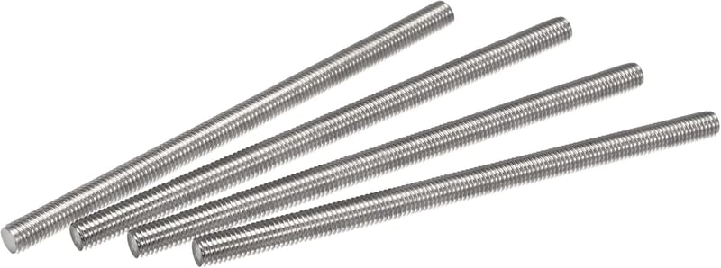 sourcing map M8x150mm Rozsdamentes Menetes Rúd 304 Inox Jobb Menet 4db - M8 x 150mm