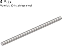 sourcing map M8x150mm Rozsdamentes Menetes Rúd 304 Inox Jobb Menet 4db - M8 x 150mm 4