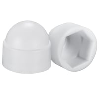 sourcing map Plastična zaštitna kapica za šesterokutnu maticu M10 / 17 mm - bijela (25 kom.) 1