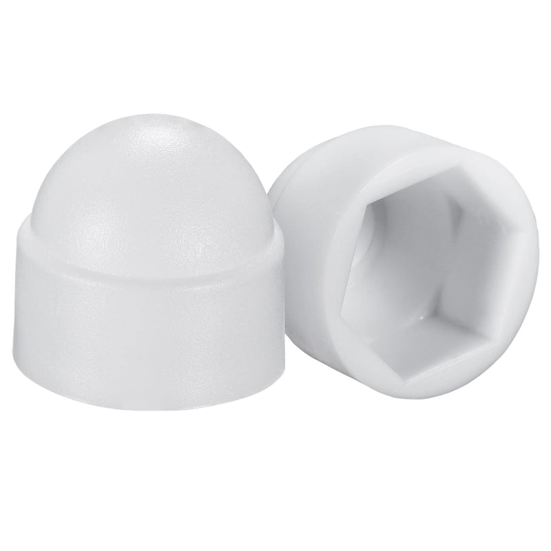 sourcing map Plastična zaštitna kapica za šesterokutnu maticu M10 / 17 mm - bijela (25 kom.)