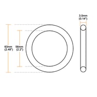 sourcing map Nitril gumi O-gyűrű tömítés - 53 mm külső átmérő - 10 db 3