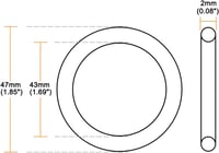 sourcing map nitril gumi O-gyűrű tömítés 45-70 mm külső átmérő, 2 mm vastag 3