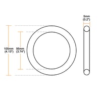 sourcing map Nitril gumi O-gyűrű tömítés - 80x90x5 mm - fekete - 10 db 2