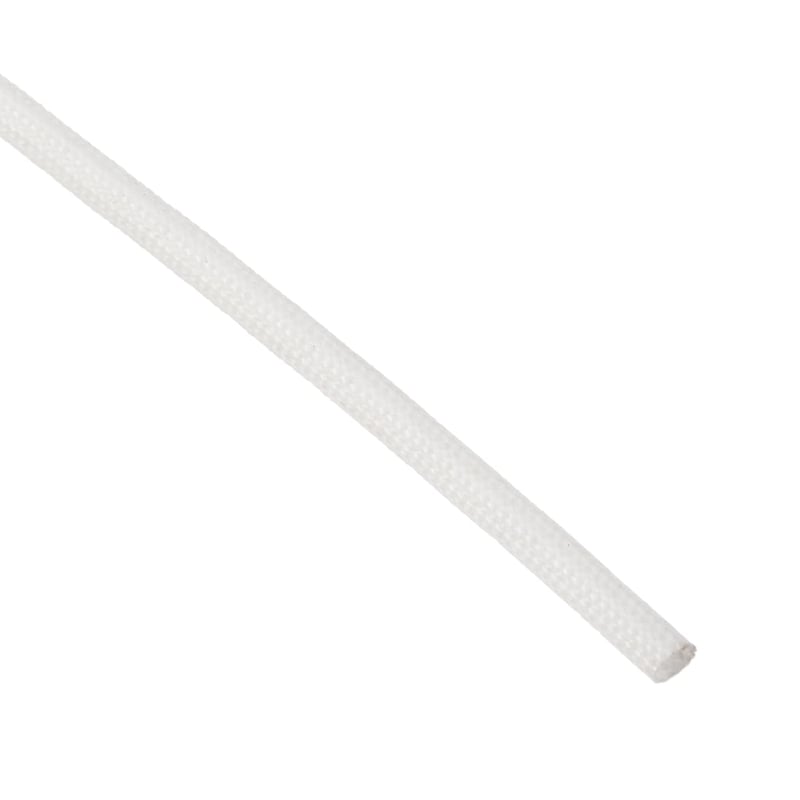 Sourcing Map samozatvárací silikónovo-sklolaminátový káblový návlek - biely - 2 mm - 10 m