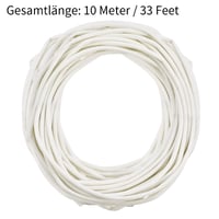 Sourcing Map samozatvárací silikónovo-sklolaminátový káblový návlek - biely - 2 mm - 10 m 2
