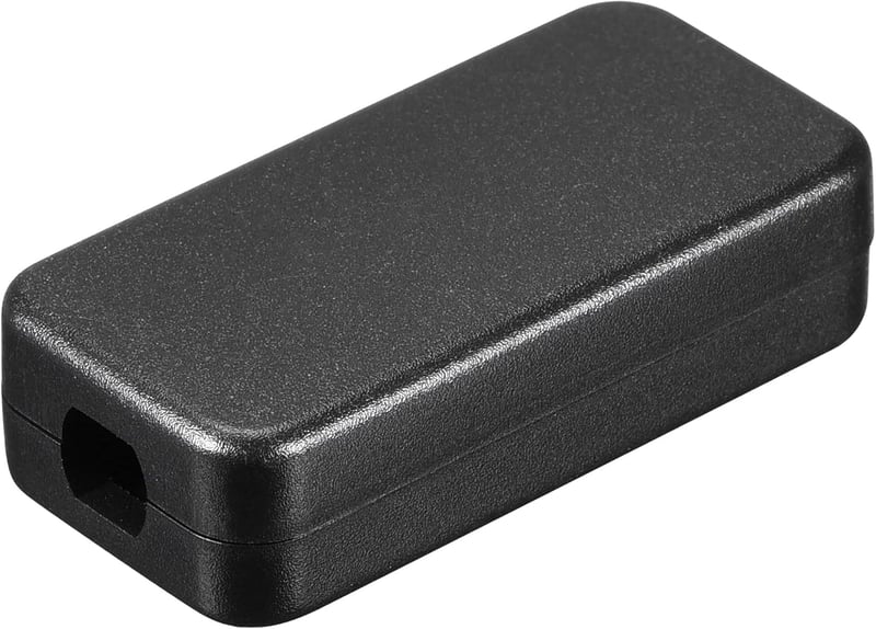 sourcing map Porálló Mini Csatlakozó Doboz 40x20x10,5mm Elektromos Projektekhez Fekete 10db - Minimal, Black, Plastic