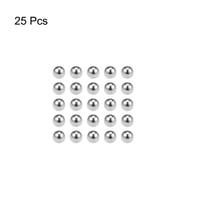 sourcing map Bile de rulment de precizie, 25 bucăți, 3/16 inch, oțel cromat solid G10, pentru rotiță de breloc 2