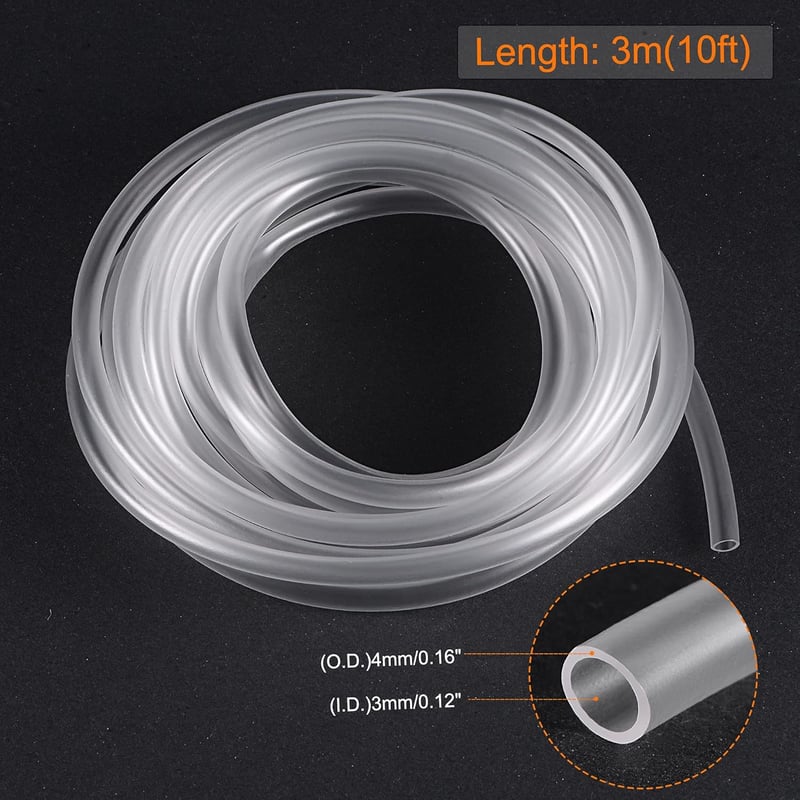 sourcing map PVC cső 3mm belső átmérő 4mm külső átmérő 3 méter kondenzációs vízcső