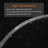 sourcing map PVC cső 3mm belső átmérő 4mm külső átmérő 3 méter kondenzációs vízcső 4