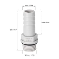 sourcing map PVC hadicová spojka G1/4 x 10 mm – sivá – 5 ks 2
