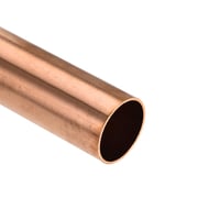 sourcing map bakrena okrugla cijev 24 mm vanjskog promjera, 1 mm debljine stijenke, 100 mm - 2 kom. 2