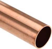 sourcing map Réz kerek cső 24mm OD 1mm falvastagság 10cm hosszú - 24mm x 1mm x 100mm 2