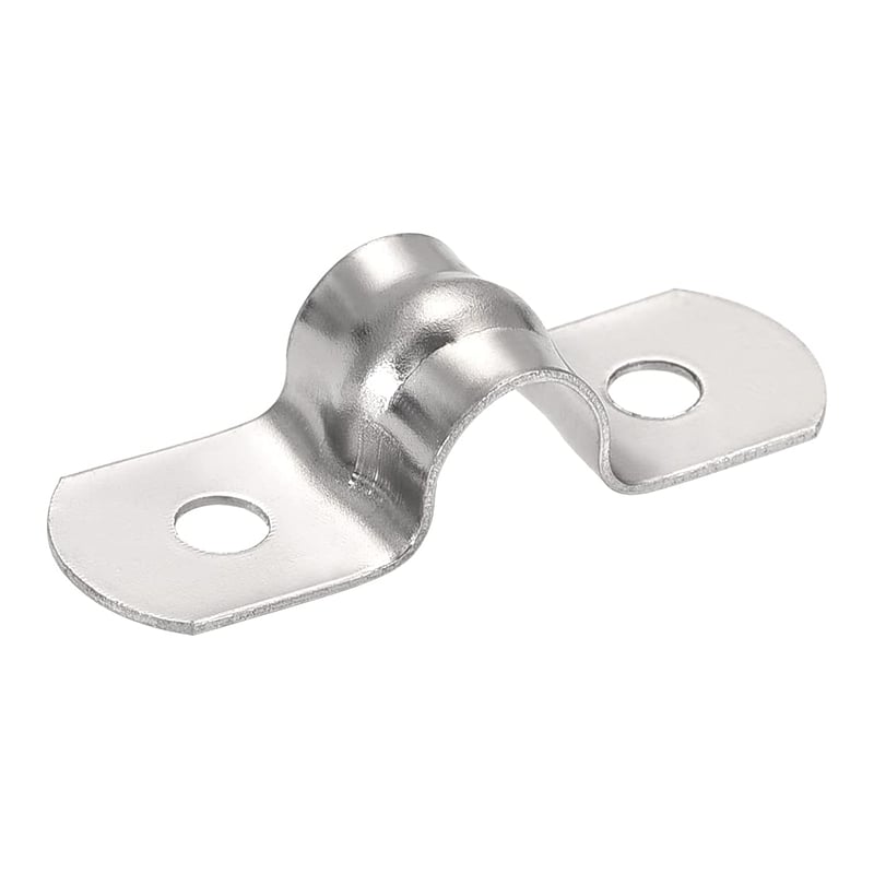 sourcing map Nerezová príchytka na rúrky, 2-dierová, 8 mm – 45 ks