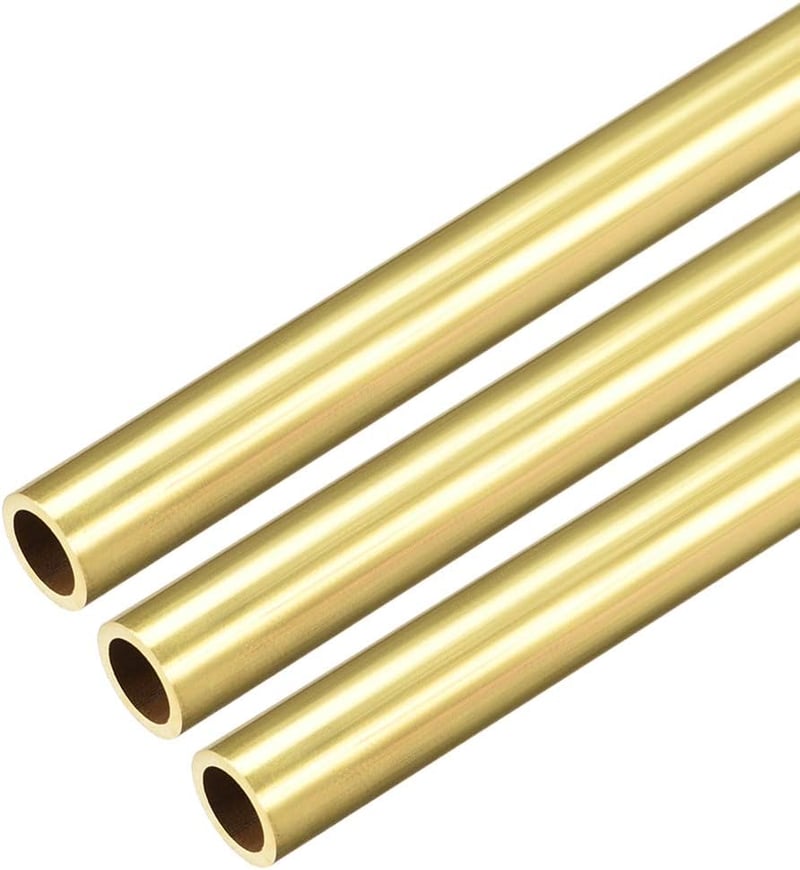 sourcing map Sárgaréz Cső 8mm Külső Átmérő 1mm Falvastagság 300mm 3db - 8mm x 1mm