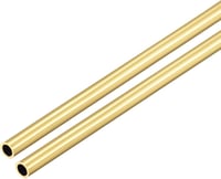 sourcing map Sárgaréz Kerek Cső 3,5mm Külső Átmérő 0,5mm Falvastagság 300mm 2db - 3,5 mm x 0,5 mm 1