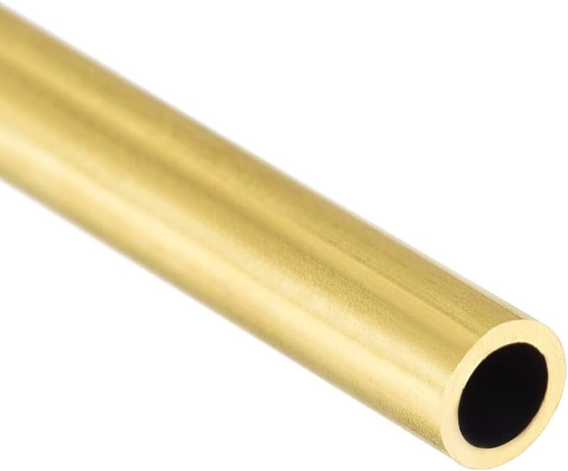 sourcing map Sárgaréz Kerek Cső 3,5mm Külső Átmérő 0,5mm Falvastagság 300mm 2db - 3,5 mm x 0,5 mm