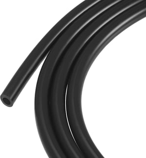 sourcing map Furtun din silicon, diametru interior 2 mm / exterior 4 mm, negru, rezistent la temperaturi înalte