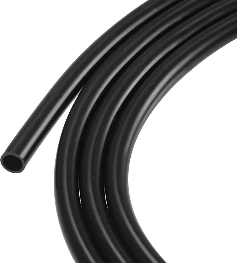 sourcing map Szilikon Cső 5mm Belső Átmérő Fekete Magas Hőmérséklet Vízvezeték Levegővezeték - 5mm x 6mm, Black
