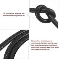 sourcing map Szilikon Cső 8mm Belső 10mm Külső Átmérő 2m Fekete Magas Hőmérséklet - 8 x 10 mm, Black 5