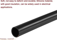 sourcing map Szilikon Cső 8mm Belső 10mm Külső Átmérő 2m Fekete Magas Hőmérséklet - 8 x 10 mm, Black 3