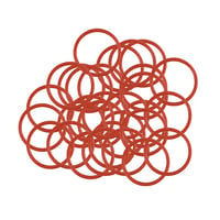 sourcing map Szilikon O-gyűrű 13mm külső átmérő piros tömítés 30db 1