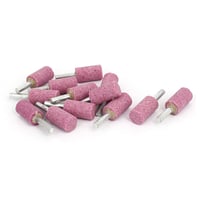 sourcingmap 6 mm valcové brúsne hlavy - 16 x 30 mm ružová brúsna hlava z brúsneho kameňa na kov, 12-dielna súprava pre brúsku 1