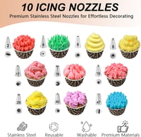 Souruud 12 db-os Szilikon Habsacni Készlet Rozsdamentes Acél Csatornákkal 3