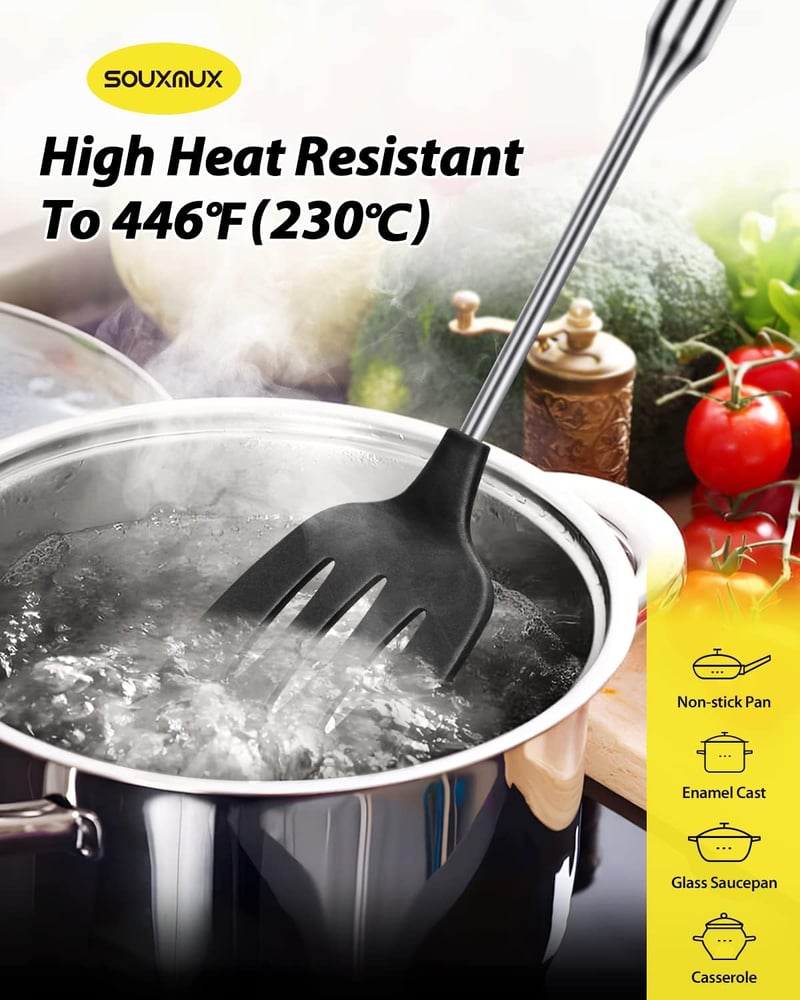 SouxMux szilikon spatula 2db wok lapát nem tapadó BPA mentes hőálló