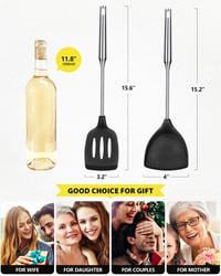 SouxMux szilikon spatula 2db wok lapát nem tapadó BPA mentes hőálló 3
