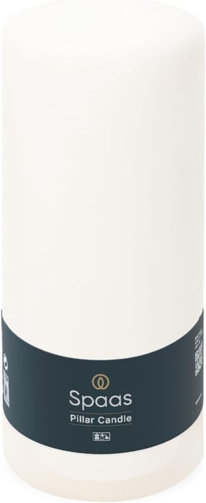 Spaas Fehér Pillar Gyertya 80/200 mm Szagtalan 100 Óra Égési Idő - 80x200