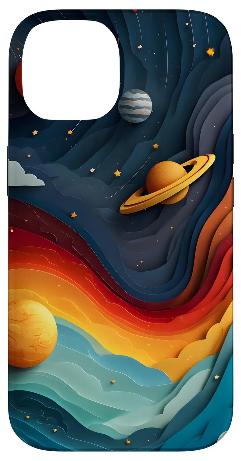 Space Designs by Dennex Obal na iPhone 14 s motívom galaktických planét, hviezd a vesmíru