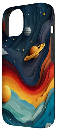 Space Designs by Dennex Obal na iPhone 14 s motívom galaktických planét, hviezd a vesmíru 2