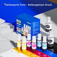 Multipack atramentových kaziet Spaceink 104, 2 balenia pre tlačiarne Epson ET-2820, ET-4800, ET-2870, ET-2810, ET-2862, ET-2826, ET-2856, ET-4810, 2 čierne, 2 azúrové, 2 purpurové 7