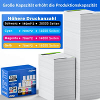 Multipack atramentových kaziet Spaceink 104, 2 balenia pre tlačiarne Epson ET-2820, ET-4800, ET-2870, ET-2810, ET-2862, ET-2826, ET-2856, ET-4810, 2 čierne, 2 azúrové, 2 purpurové 3