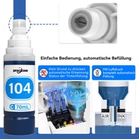 Multipack atramentových kaziet Spaceink 104, 2 balenia pre tlačiarne Epson ET-2820, ET-4800, ET-2870, ET-2810, ET-2862, ET-2826, ET-2856, ET-4810, 2 čierne, 2 azúrové, 2 purpurové 6