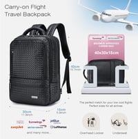 SPAHER Kézipoggyász Hátizsák 40x30x15 cm - Laptoptartós Utazótáska 15,6" Méretű Laptophoz, Vízálló Üzleti Hátizsák British Airways Járatokra 3