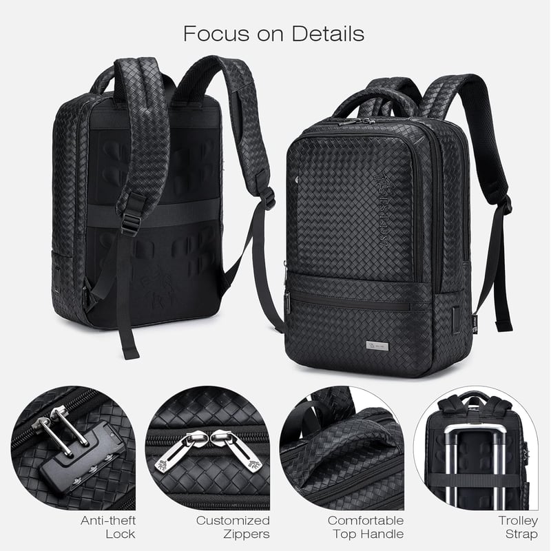 SPAHER Kézipoggyász Hátizsák 40x30x15 cm - Laptoptartós Utazótáska 15,6" Méretű Laptophoz, Vízálló Üzleti Hátizsák British Airways Járatokra